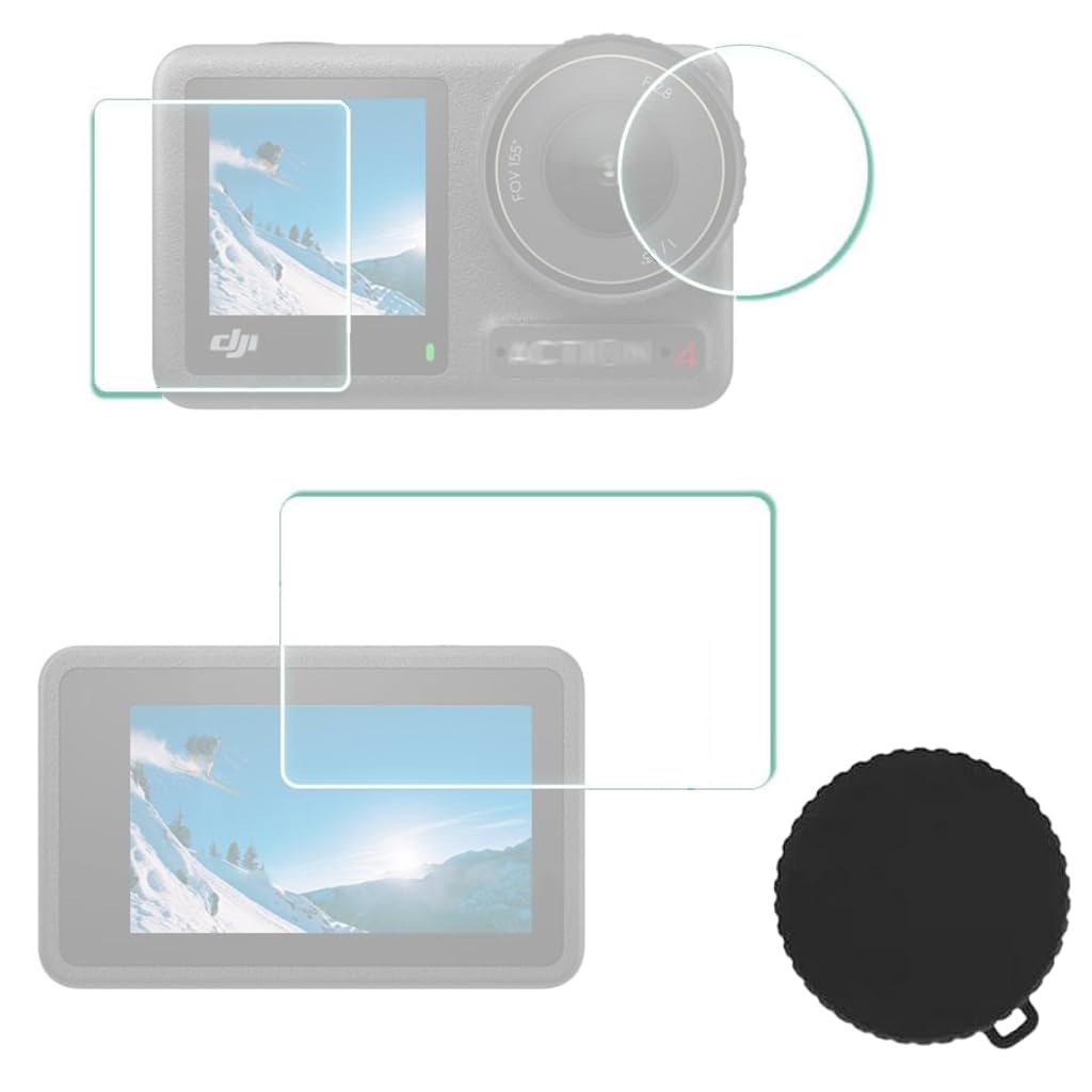 ZORBES Screen Protectors Lens Protector for OSMO ACTION 4, Anti-glare HD Tempered Glass Screen Protectors with Removable Lens Cover Anti-screatch 9H Tempered Glass Screen Protectors for OSMO ACTION 4 ZORBES Screen Protectors Lens Protector for OSMO ACTION 4, Anti-glare HD Tempered Glass Screen Protectors with Removable Lens Cover Anti-screatch 9H Tempered Glass Screen Protectors for OSMO ACTION 4